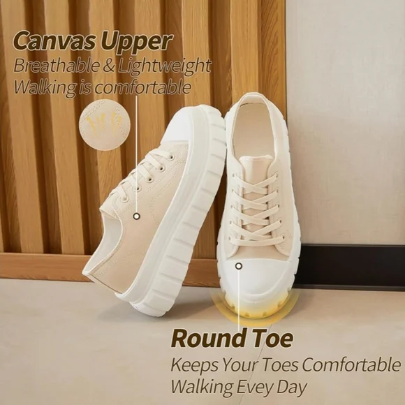 NIB canvas platform sneakers US 10 - Picture 5 of 7